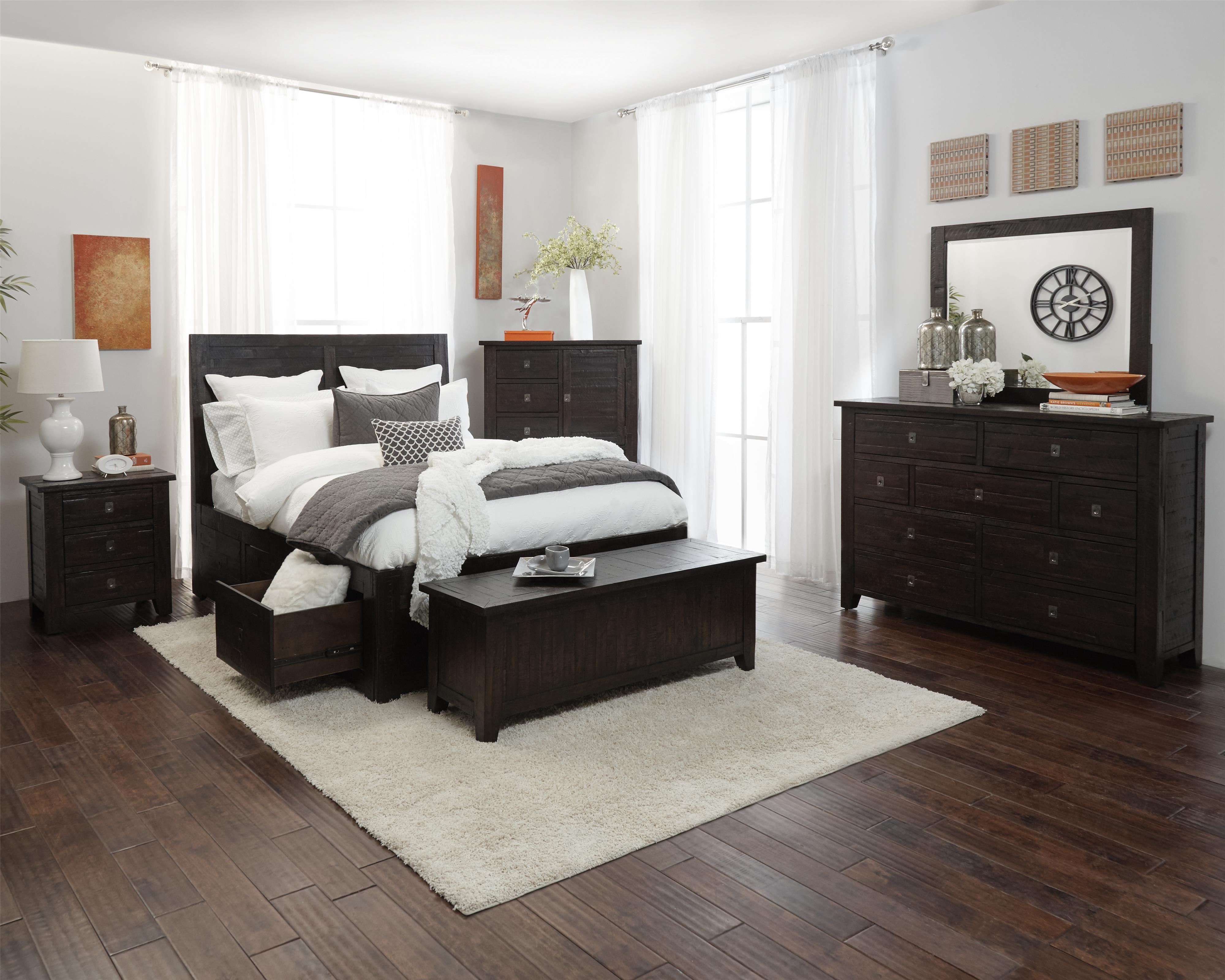 Jofran Kona Grove 70785+86+87 Queen Storage Bed Value City Furniture